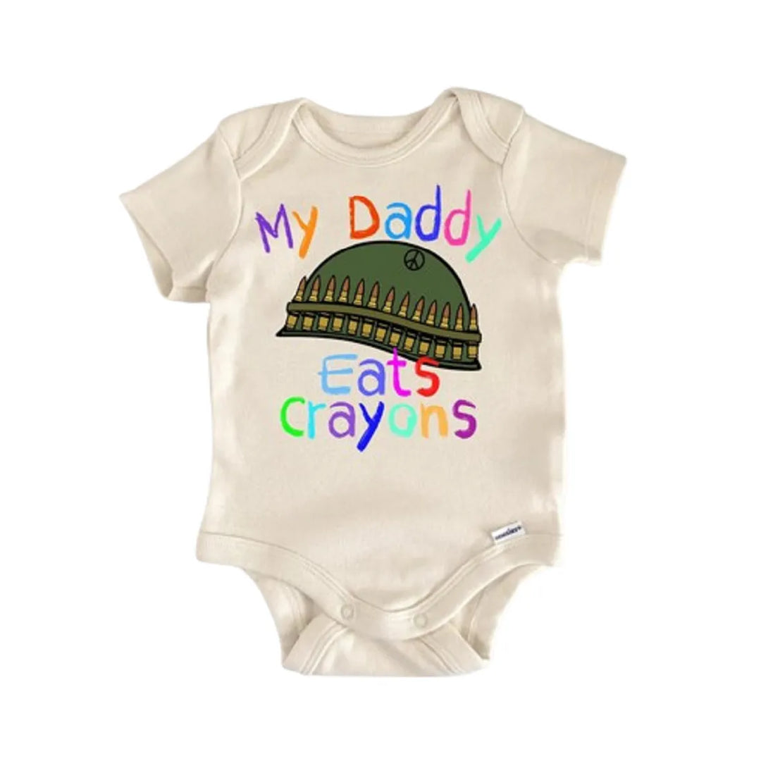 Eat Crayons Military - Baby Boy Girl Clothes Infant Onesie® Funny Cute Newborn GS1  Funny Cute Onesie® | North Fork Forager LLC