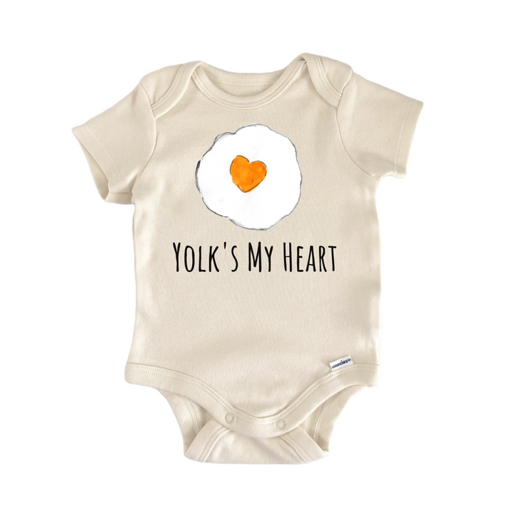 Egg Yolk Breakfast Heart Love Brunch Baby Gift Baby Onesie®