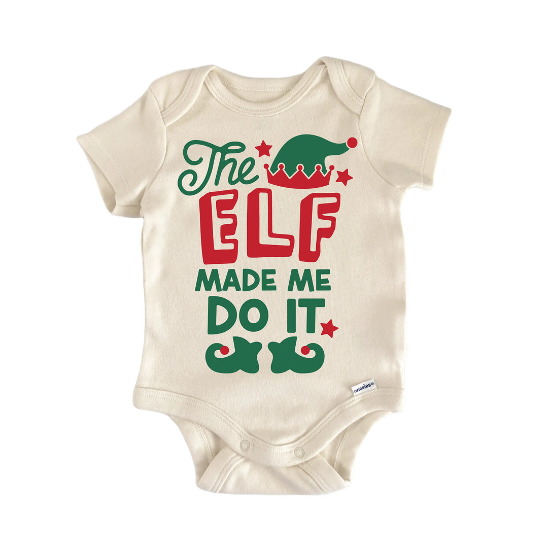 Elf Made Me Christmas - Baby Bodysuit  Funny Cute Onesie® | North Fork Forager LLC