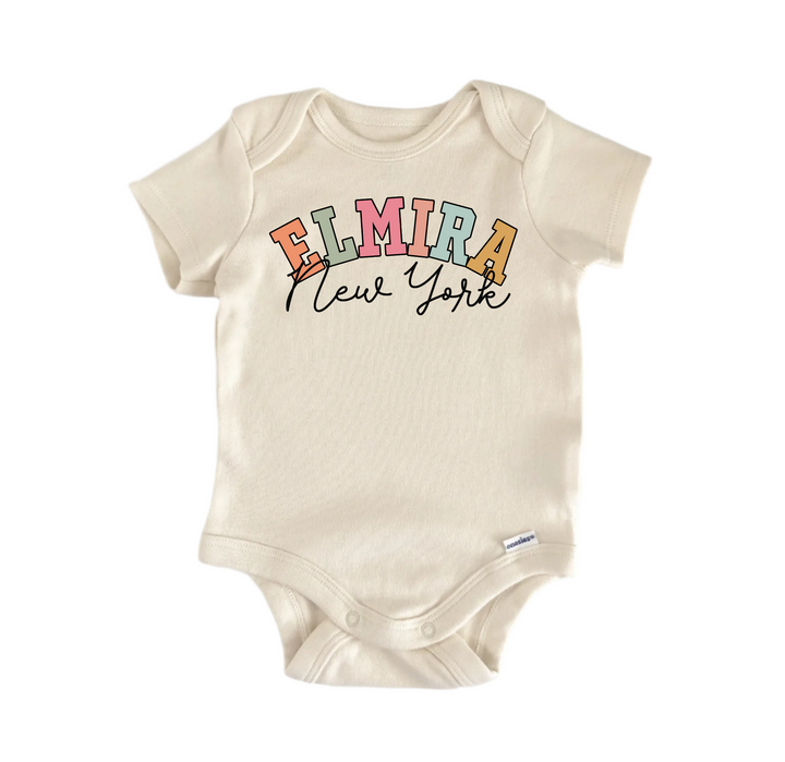 Elmira New York - Baby Boy Girl Clothes  Bodysuit Funny Cute