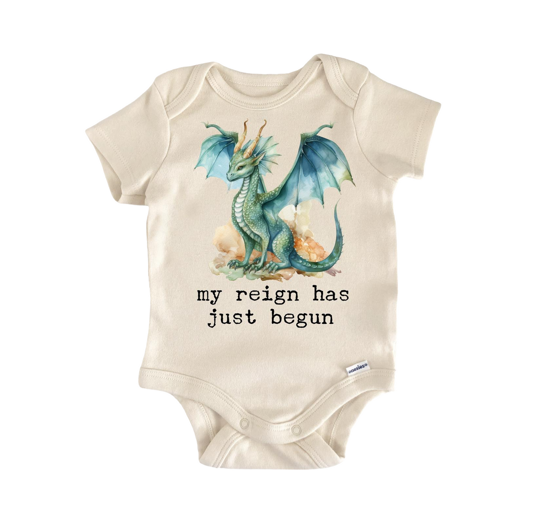 Emerald Dragon Reign - Baby Boy Girl Clothes Infant Bodysuit Funny Cute Newborn  Funny Cute Onesie® | North Fork Forager LLC