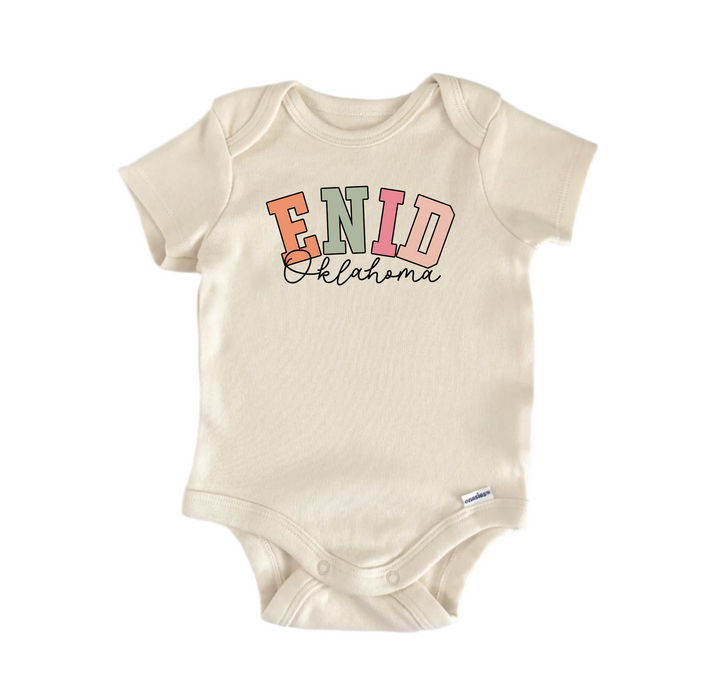 Enid Oklahoma - Baby Boy Girl Clothes  Bodysuit Funny Cute