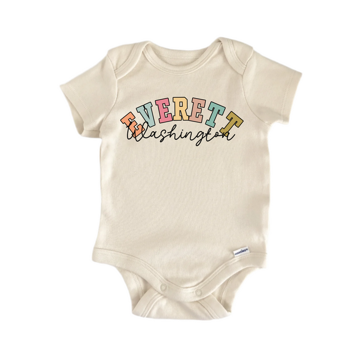Everett Washington - Baby Boy Girl Clothes  Bodysuit Funny Cute