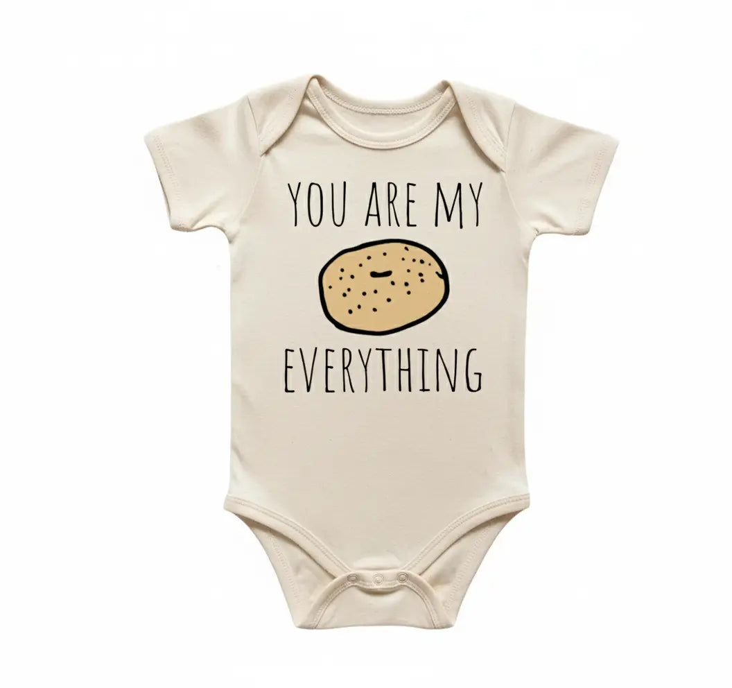 Everything Bagel - Baby Boy Girl Clothes Infant Bodysuit Funny Cute Newborn  Funny Cute Onesie® | North Fork Forager LLC