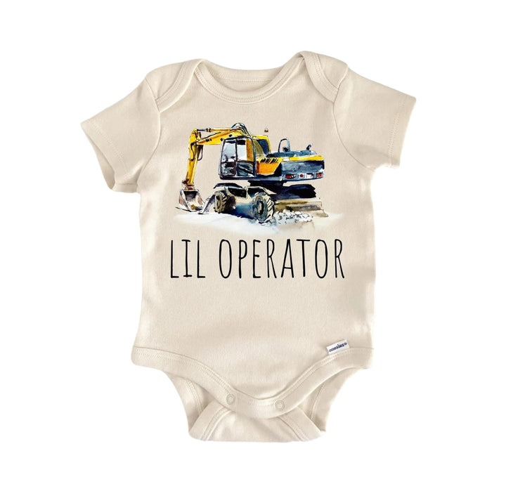 Excavator Construction - Baby Boy Girl Clothes Infant Onesie® Funny Cute Newborn GS1  Funny Cute Onesie® | North Fork Forager LLC
