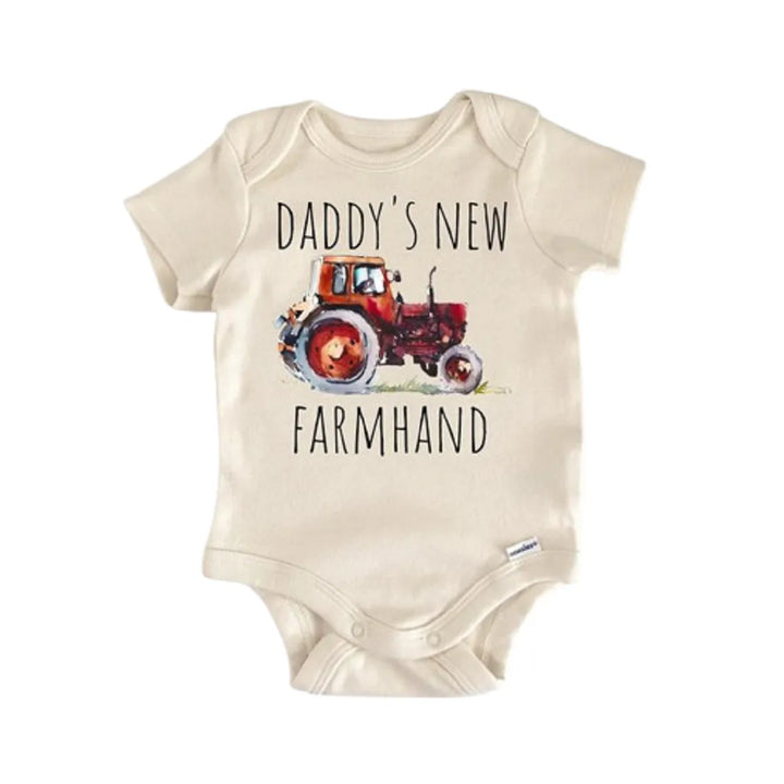 Farmhand Farmer Tractor - Baby Boy Girl Clothes Infant Onesie® Funny Cute Newborn GS1 BBY  Funny Cute Onesie® | North Fork Forager LLC