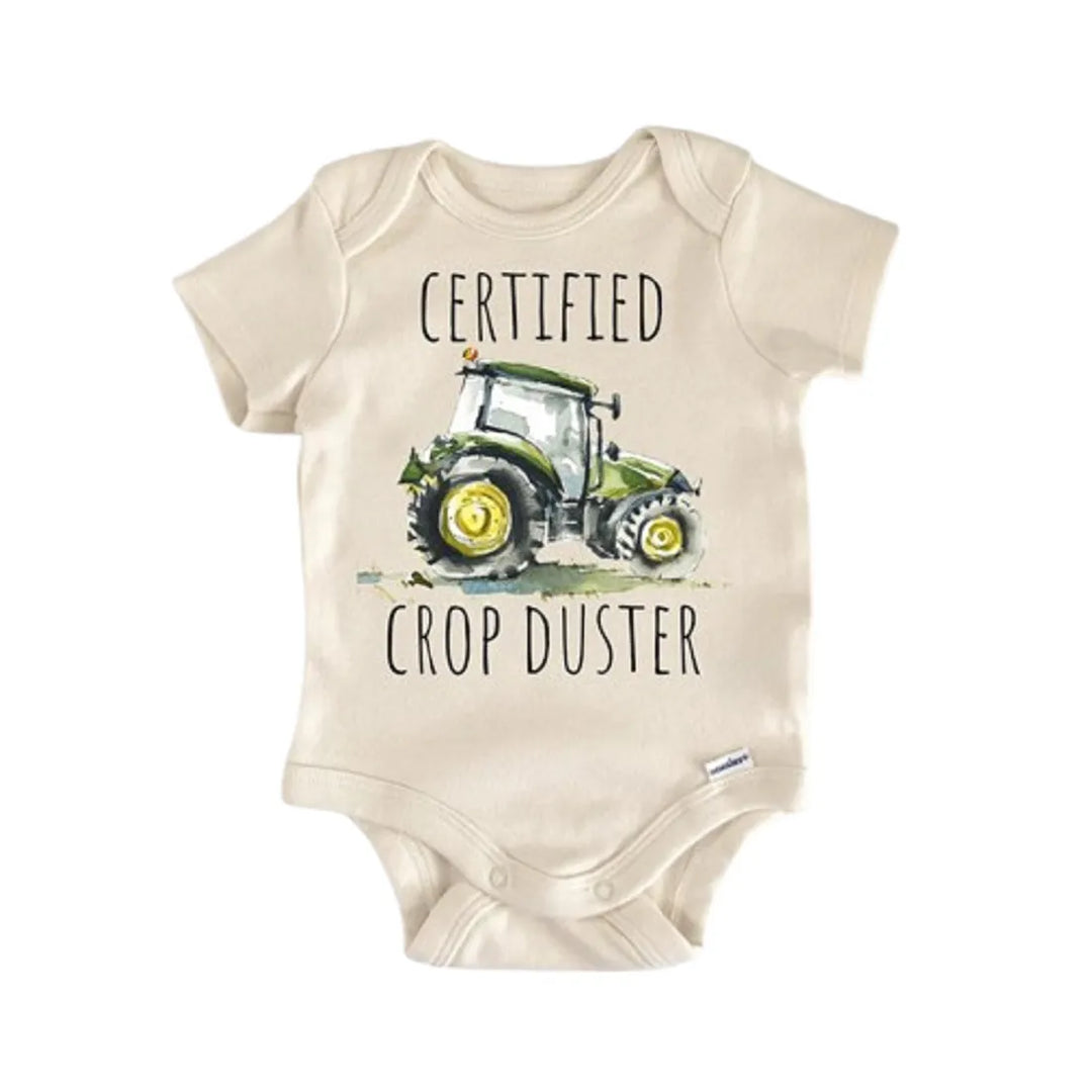 Farmhand Farmer Tractor - Baby Boy Girl Clothes Infant Onesie® Funny Cute Newborn GS1  Funny Cute Onesie® | North Fork Forager LLC
