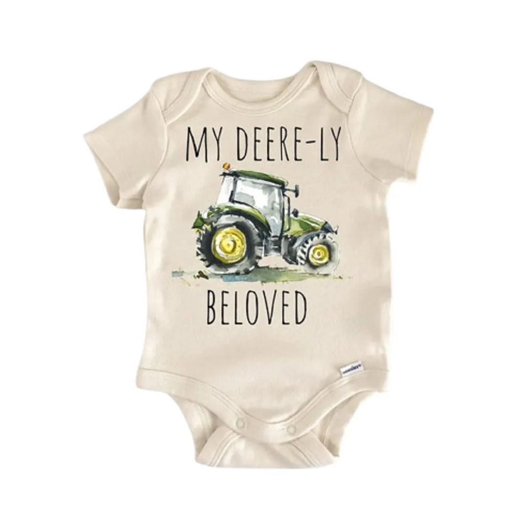 Farmhand Farmer Tractor - Baby Boy Girl Clothes Infant Onesie® Funny Cute Newborn GS1 BBY  Funny Cute Onesie® | North Fork Forager LLC