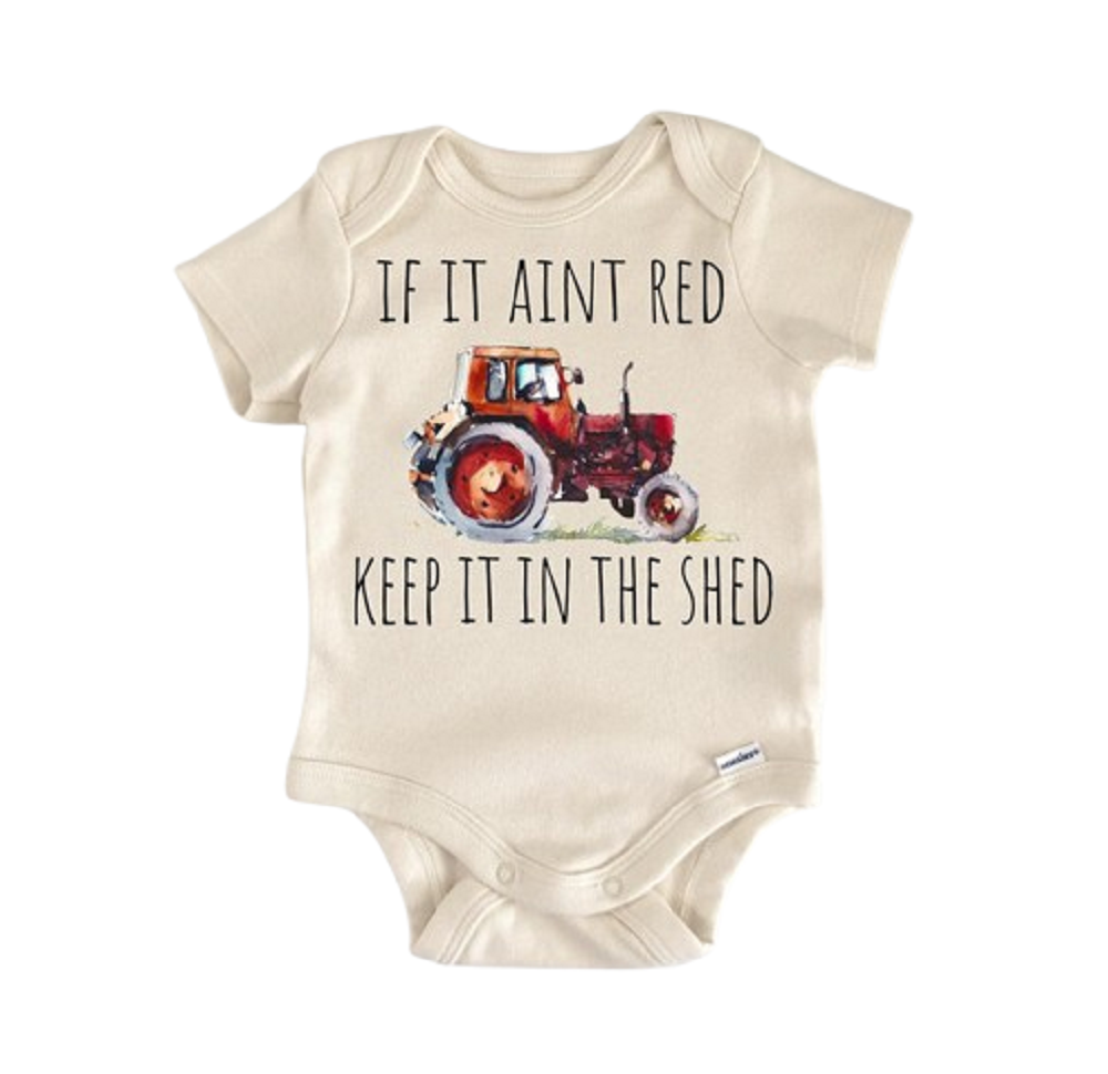 Farmhand Farmer Tractor - Baby Boy Girl Clothes Infant Bodysuit Funny Cute Newborn  Funny Cute Onesie® | North Fork Forager LLC
