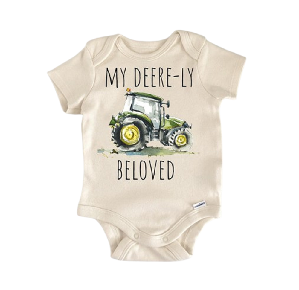 Farmhand Farmer Tractor - Baby Boy Girl Clothes Infant Bodysuit Funny Cute Newborn  Funny Cute Onesie® | North Fork Forager LLC