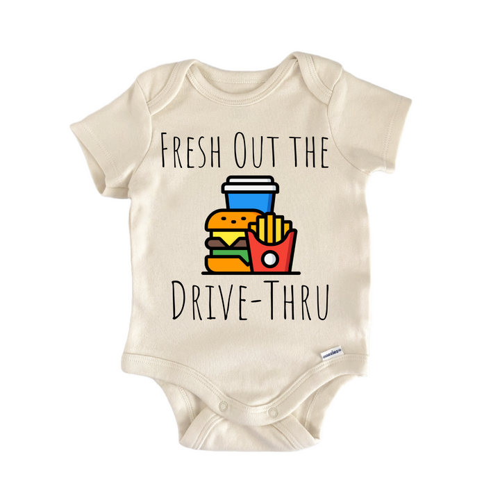 Fast Food Nugget French Fry Burger - Baby Bodysuit  Funny Cute Onesie® | North Fork Forager LLC