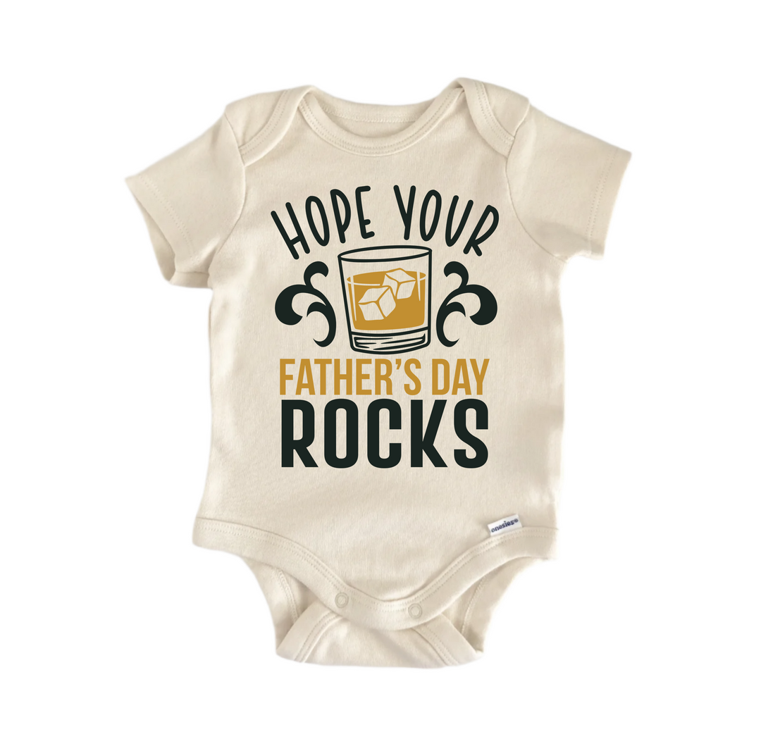 Fathers Day Rocks - Baby Boy Girl Clothes  Bodysuit Funny Cute  Funny Cute Onesie® | North Fork Forager LLC