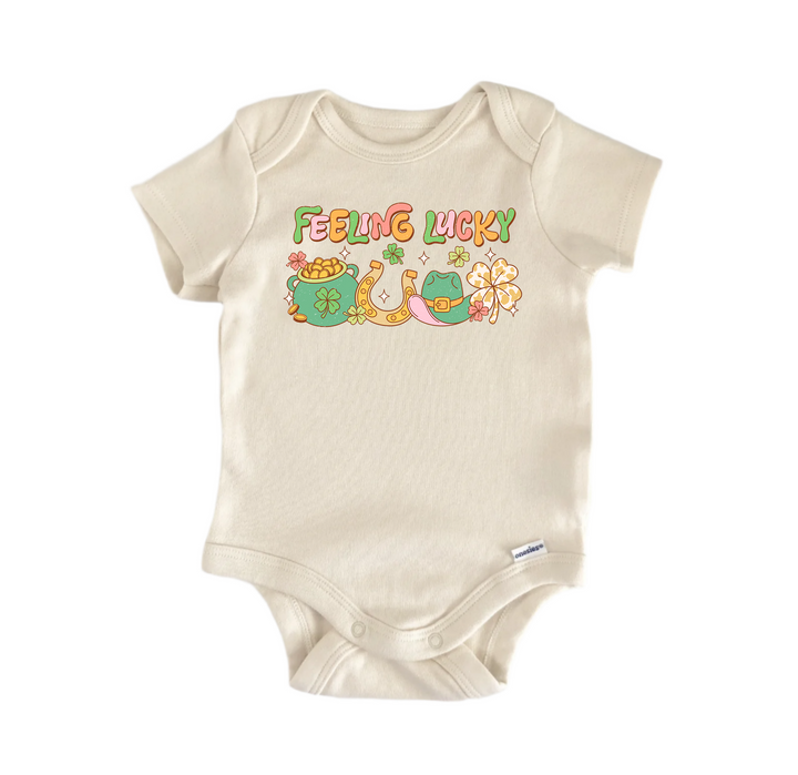 Feeling Lucky St. Patrick's Day -  Baby Boy Girl Clothes Bodysuit Funny Cute Newborn