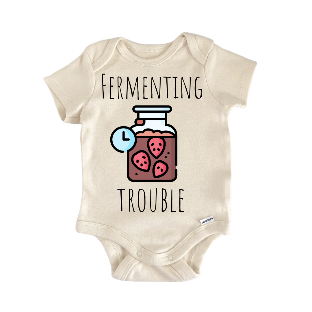 Ferment Kombucha Drink - Baby Bodysuit  Funny Cute Onesie® | North Fork Forager LLC