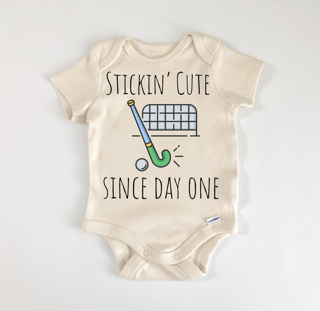 Field Hockey - Baby Boy Girl Clothes Infant Bodysuit Funny Cute  Funny Cute Onesie® | North Fork Forager LLC
