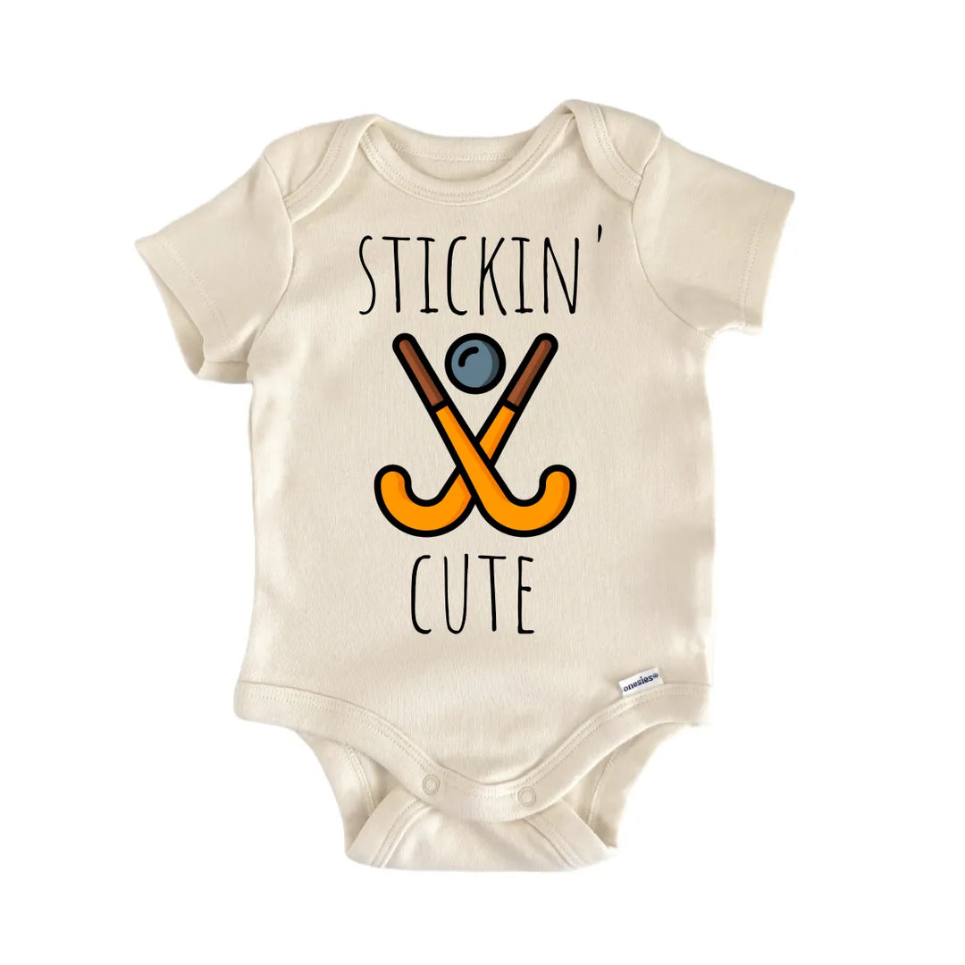 Field Hockey Stick - Baby Bodysuit  Funny Cute Onesie® | North Fork Forager LLC