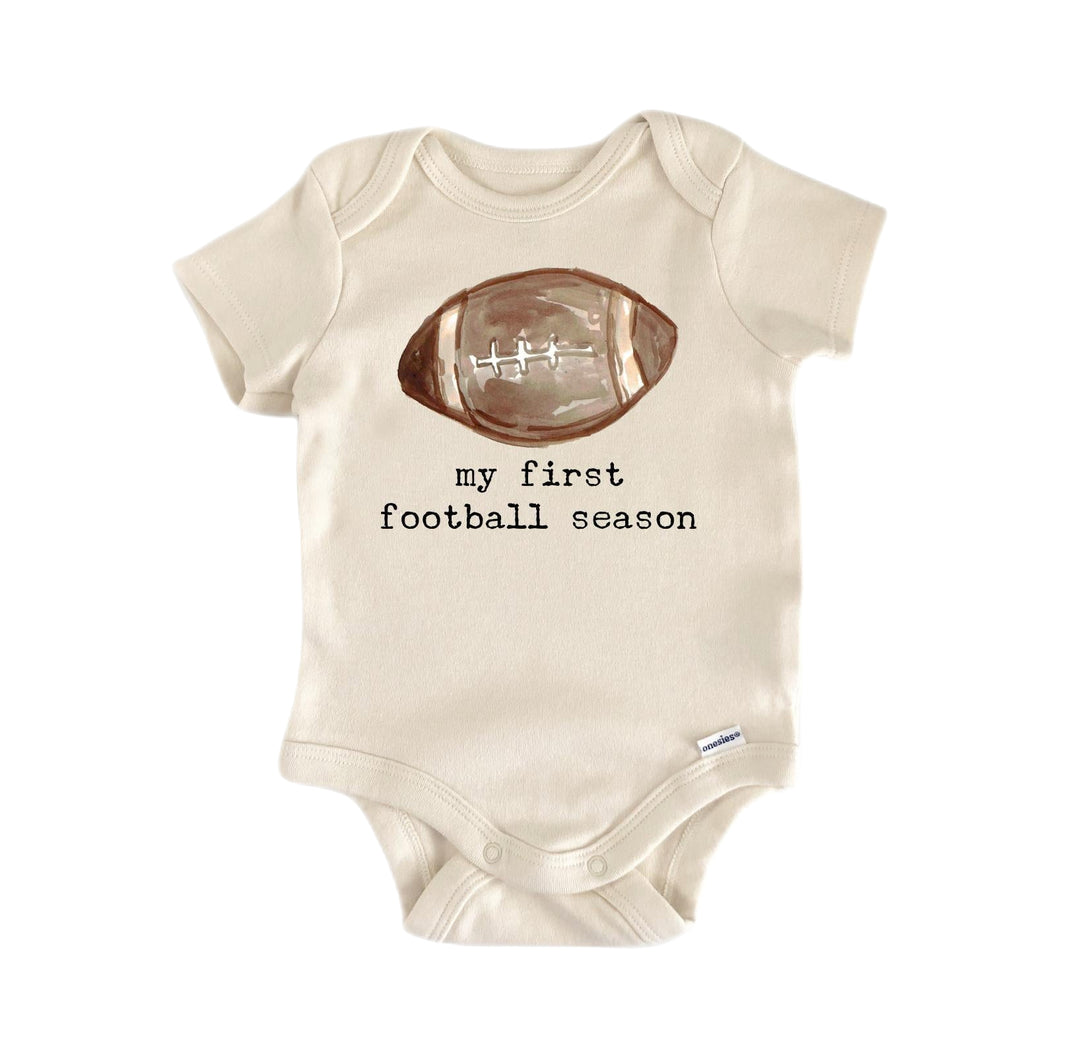 First Football Season - Baby Boy Girl Clothes Infant Bodysuit Funny Cute Newborn  Funny Cute Onesie® | North Fork Forager LLC