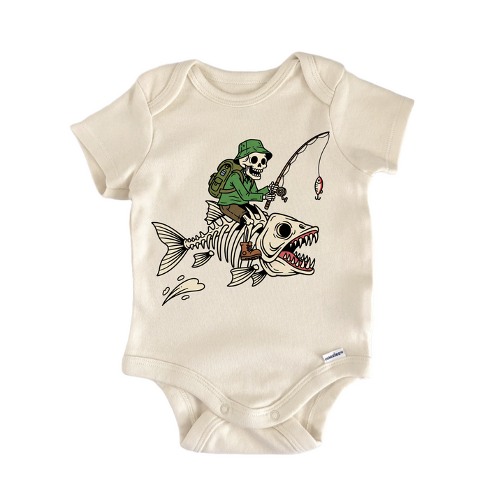 Fishing Bass Halloween Fish Lake - Baby Bodysuit  Funny Cute Onesie® | North Fork Forager LLC