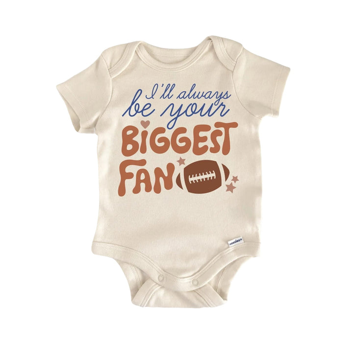 Football Biggest Fan - Baby Boy Girl Clothes Infant Onesie® Funny Cute GS1  Funny Cute Onesie® | North Fork Forager LLC
