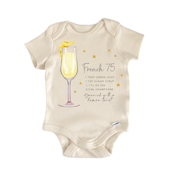French 75 Gin Champagne - Baby Bodysuit  Funny Cute Onesie® | North Fork Forager LLC