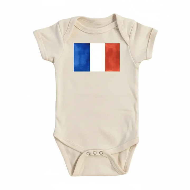 French Flag - Baby Boy Girl Clothes Infant Bodysuit Funny Cute Newborn  Funny Cute Onesie® | North Fork Forager LLC
