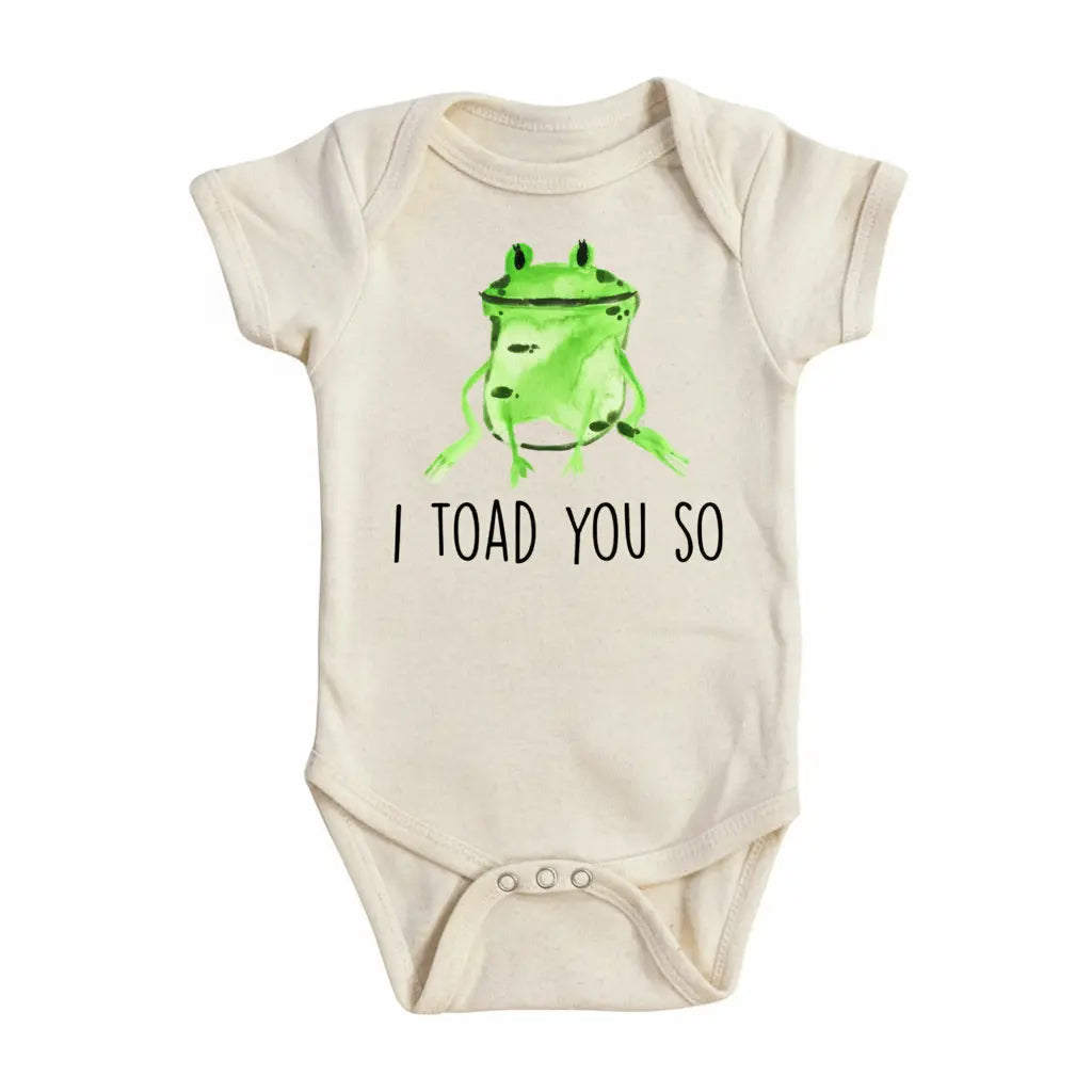 Frog Toad You So - Baby Boy Girl Clothes Infant Bodysuit Funny Cute Newborn  Funny Cute Onesie® | North Fork Forager LLC