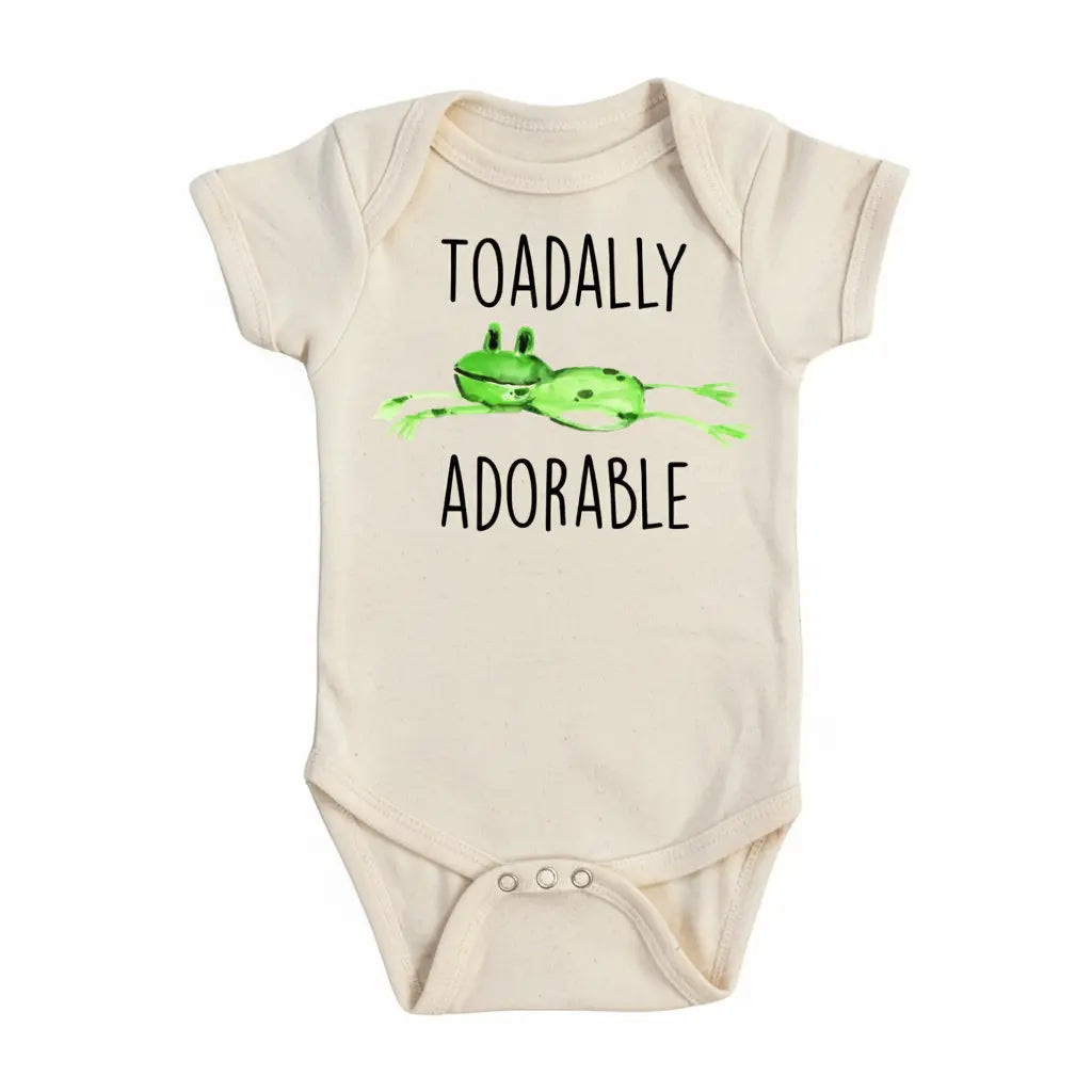 Frog Toadally - Baby Boy Girl Clothes Infant Bodysuit Funny Cute Newborn  Funny Cute Onesie® | North Fork Forager LLC