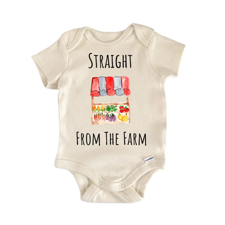 From The Farm Farmers Market Fruit Vegetables Infant Gift Baby Bodysuit