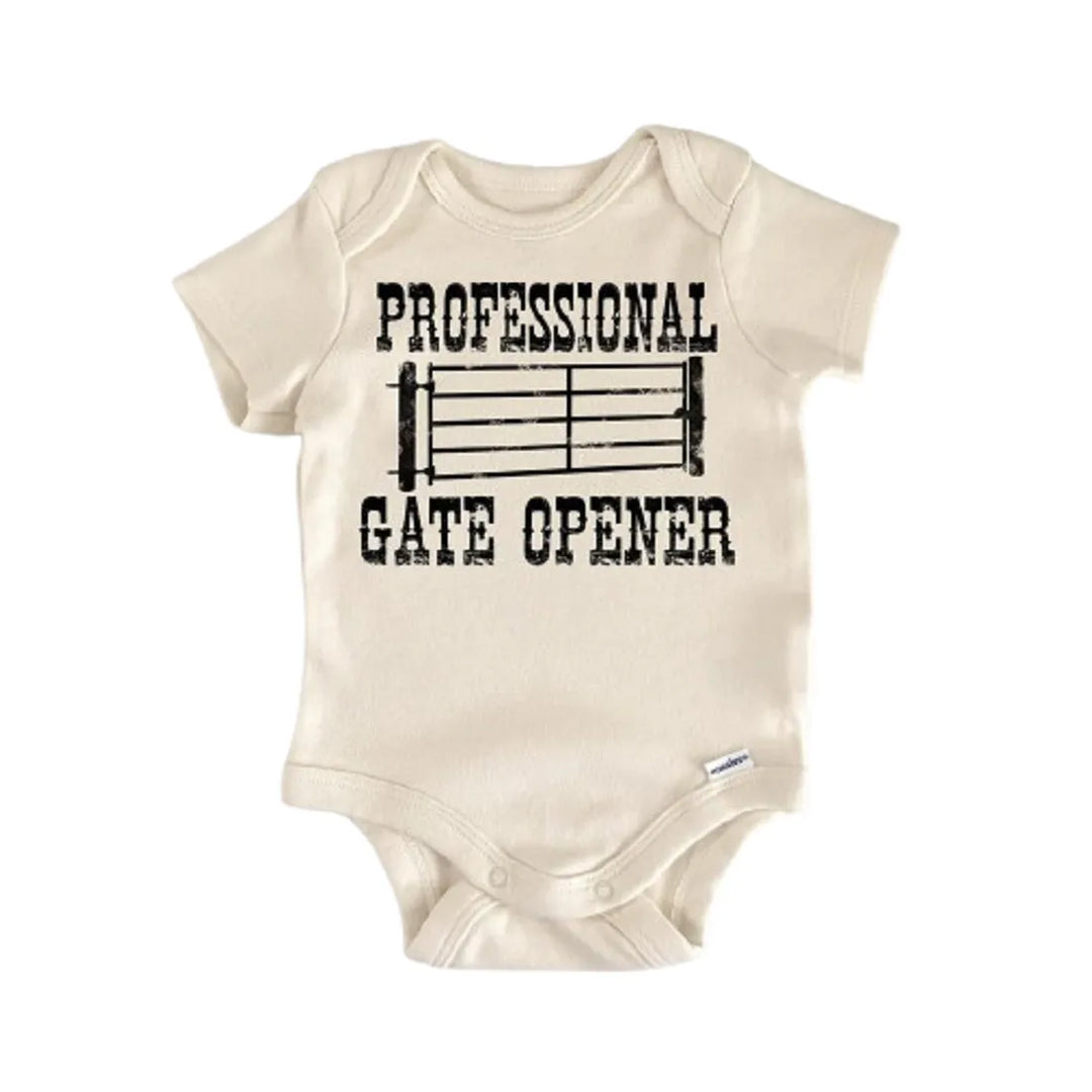 Gate Opener Farm Ranch - Baby Boy Girl Clothes Infant Onesie® Funny Cute GS1  Funny Cute Onesie® | North Fork Forager LLC
