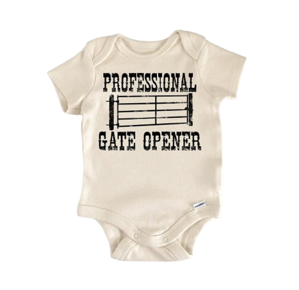 Gate Opener Farm Ranch - Baby Boy Girl Clothes Infant Bodysuit Funny Cute  Funny Cute Onesie® | North Fork Forager LLC
