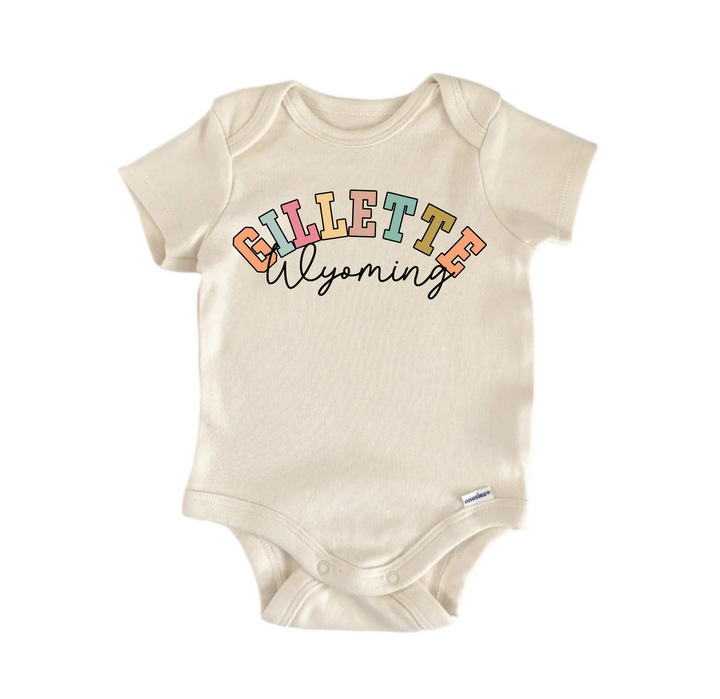 Gillette  Wyoming - Baby Boy Girl Clothes  Bodysuit Funny Cute