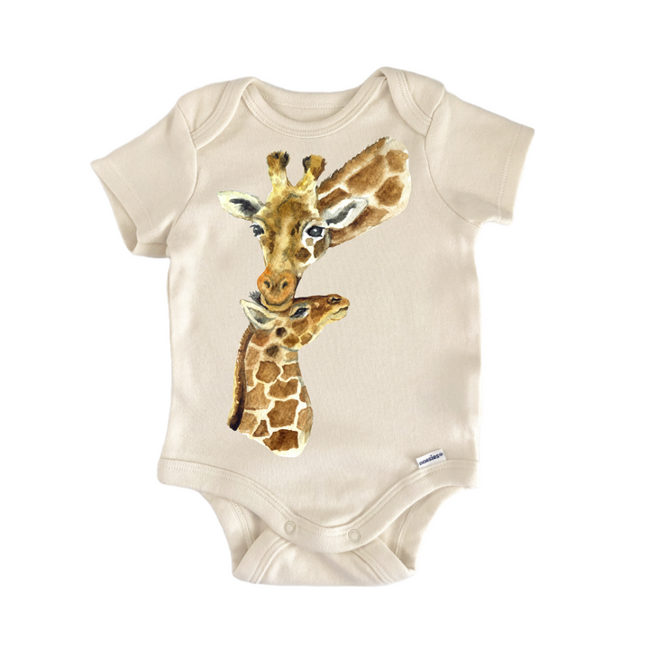 Giraffe Mothers Day Africa Safari - Baby Bodysuit  Funny Cute Onesie® | North Fork Forager LLC