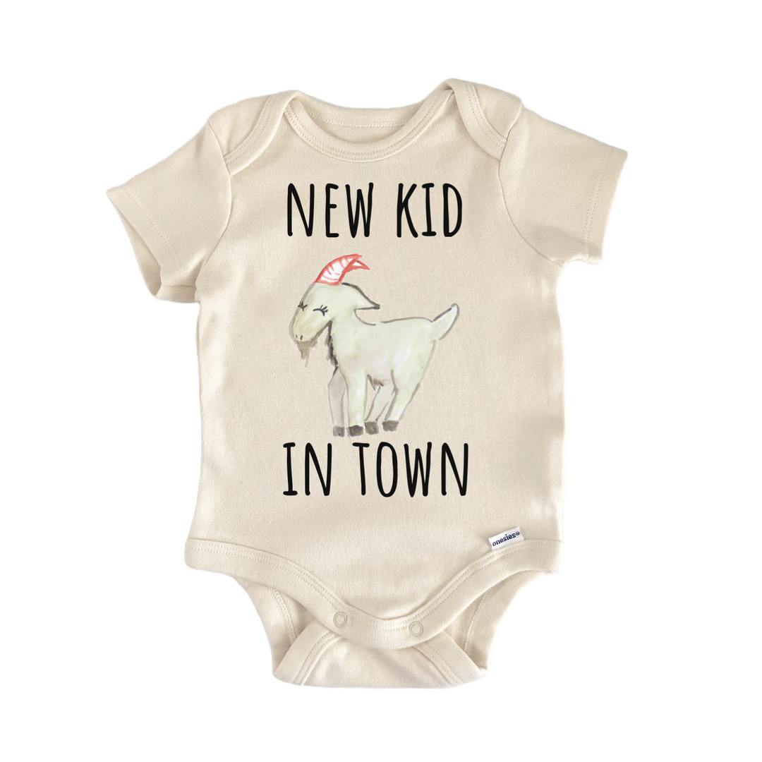 Goat Farm Animal New Kid Baby Gift Baby Bodysuit
