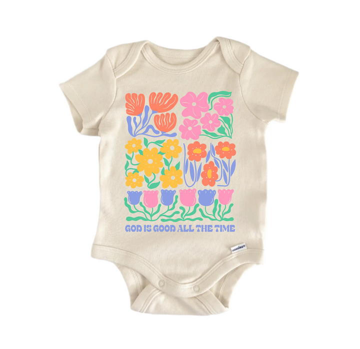 God Is Good All The Time Jesus Christian Religious -  Baby Boy Girl Clothes  Bodysuit