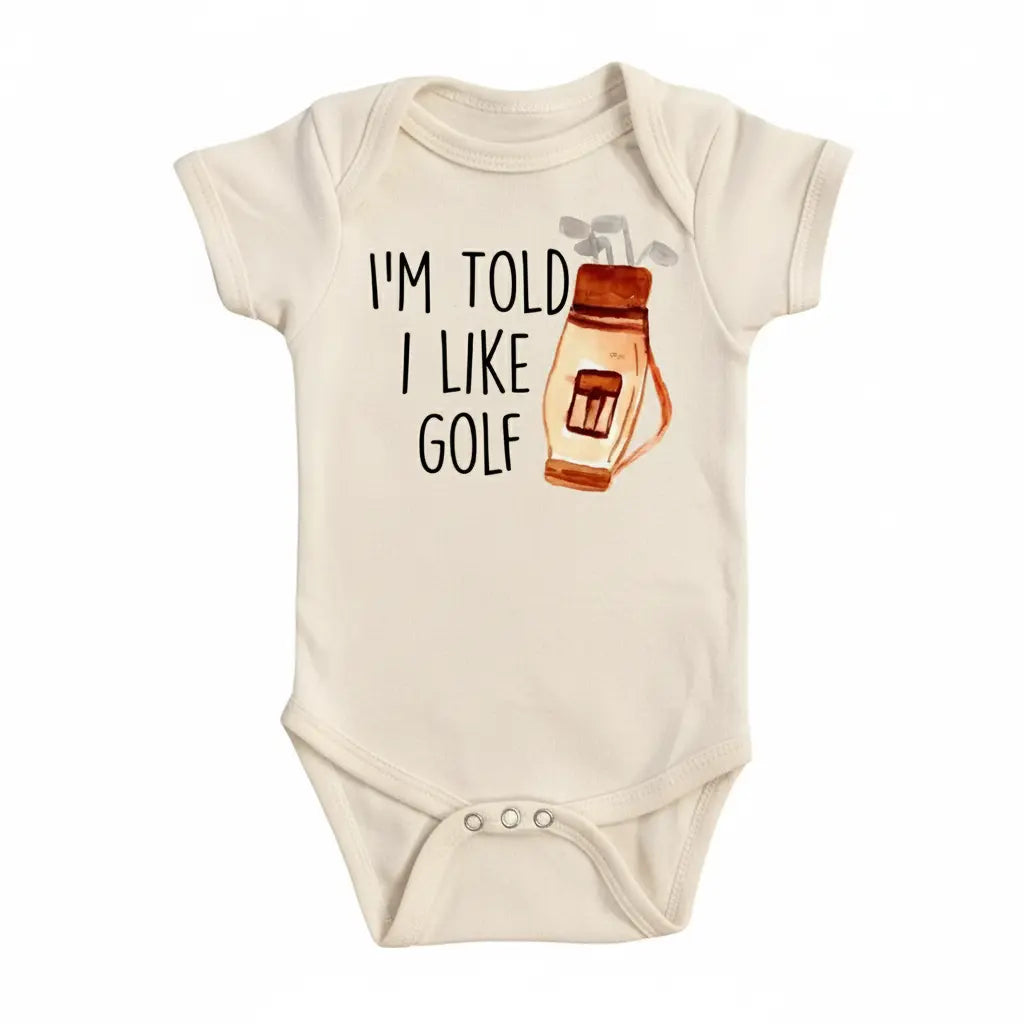 Golf Bag Love - Baby Boy Girl Clothes Infant Bodysuit Funny Cute Newborn  Funny Cute Onesie® | North Fork Forager LLC