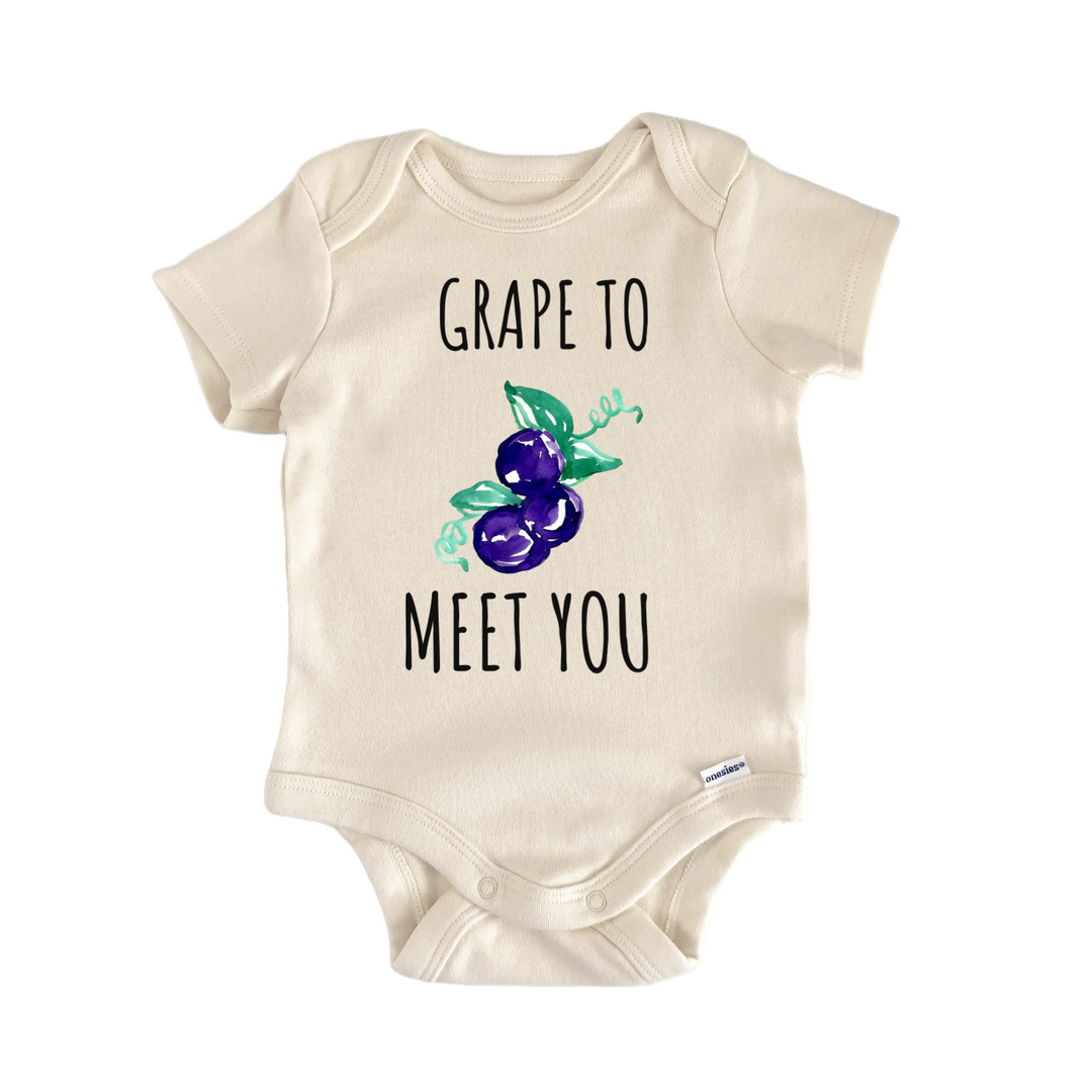 Grape Fruit Vineyard Wine Infant Gift Baby Bodysuit