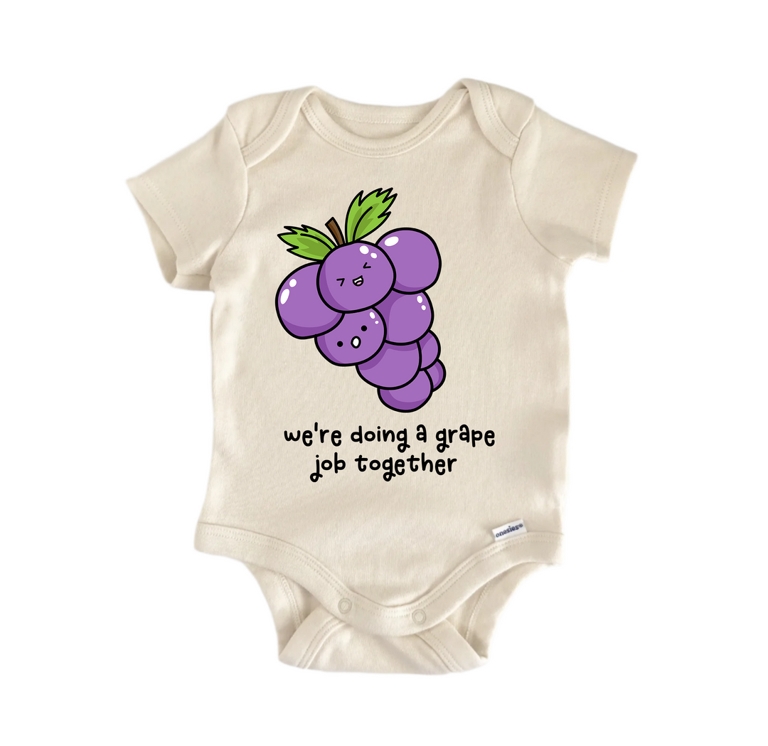 Grape Job Together Best Friends Bff Bestie Valentine's Day -  Baby Boy Girl Bodysuit  Funny Cute Onesie® | North Fork Forager LLC