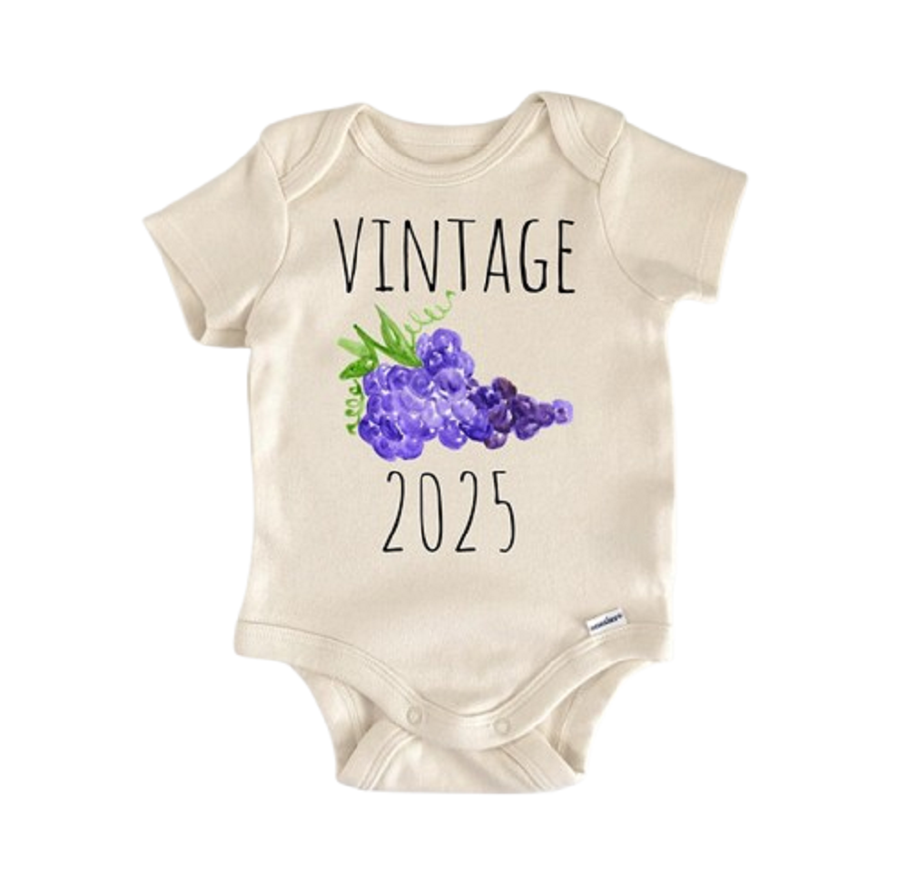 Grape Vintage Vineyard Wine - Baby Boy Girl Clothes Infant Bodysuit Funny Cute Newborn  Funny Cute Onesie® | North Fork Forager LLC