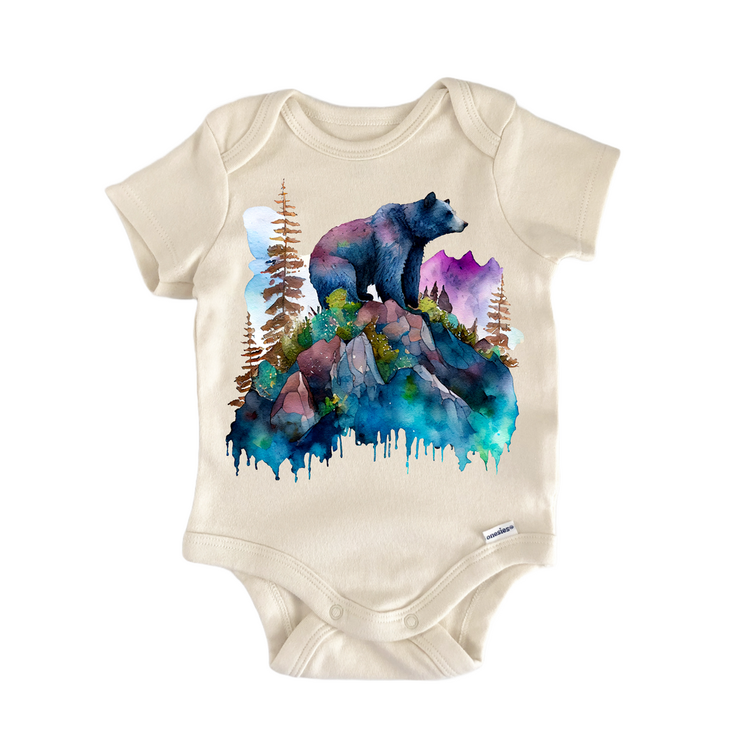 Grizzly Bear Forest Woodland Animal - Baby Bodysuit  Funny Cute Onesie® | North Fork Forager LLC