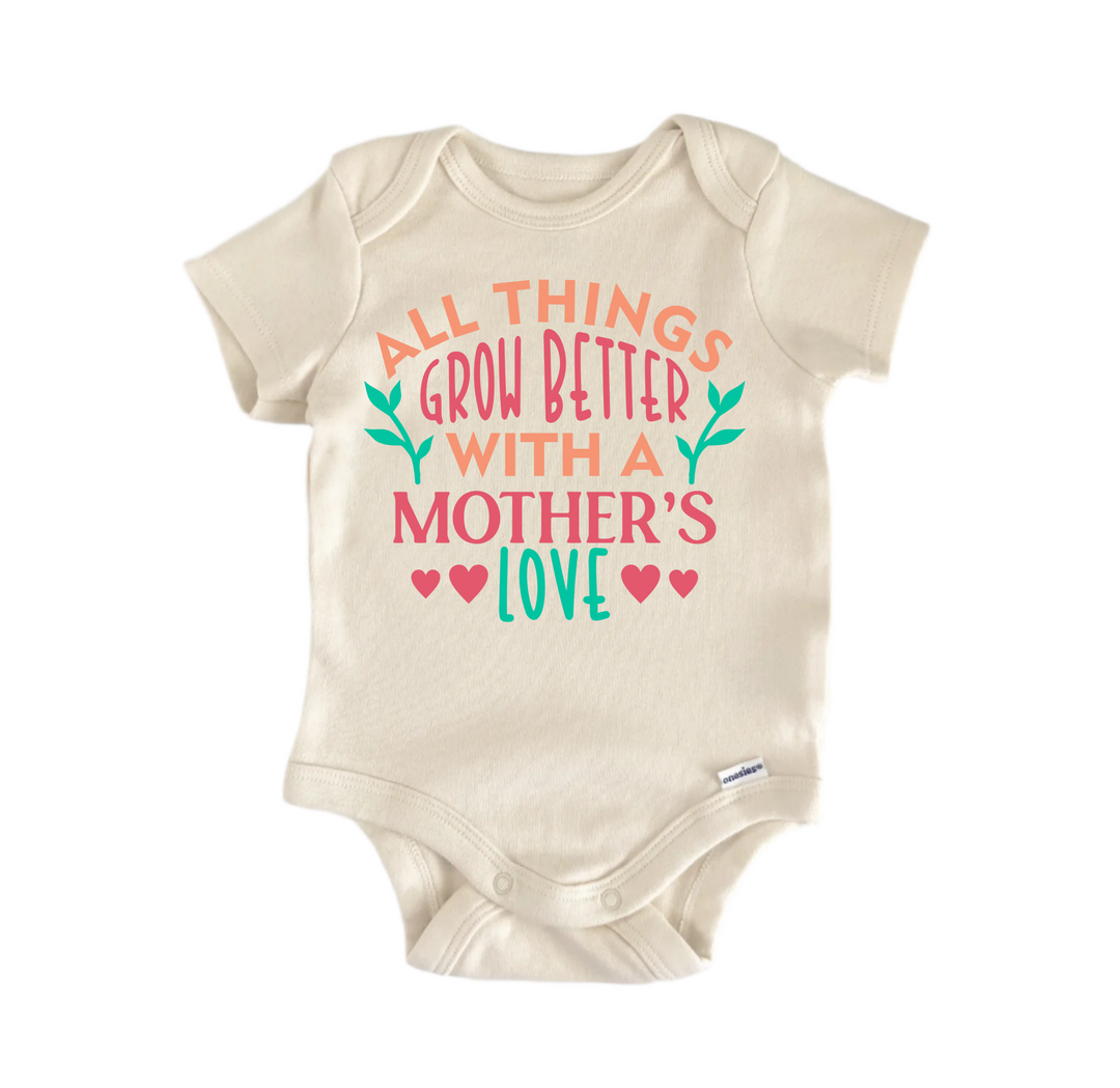 Grow Better Moms Mother's Day - Baby Boy Girl Clothes Infant Bodysuit Funny Cute  Funny Cute Onesie® | North Fork Forager LLC