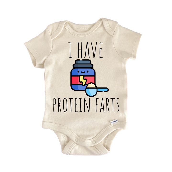 Gym Bodybuilder Working Out Fitness - Baby Bodysuit  Funny Cute Onesie® | North Fork Forager LLC