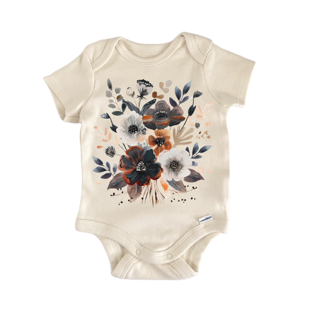 Halloween Floral Cottagecore Fal - Baby Bodysuit  Funny Cute Onesie® | North Fork Forager LLC