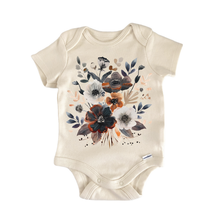 Halloween Floral Cottagecore Fal - Baby Bodysuit  Funny Cute Onesie® | North Fork Forager LLC