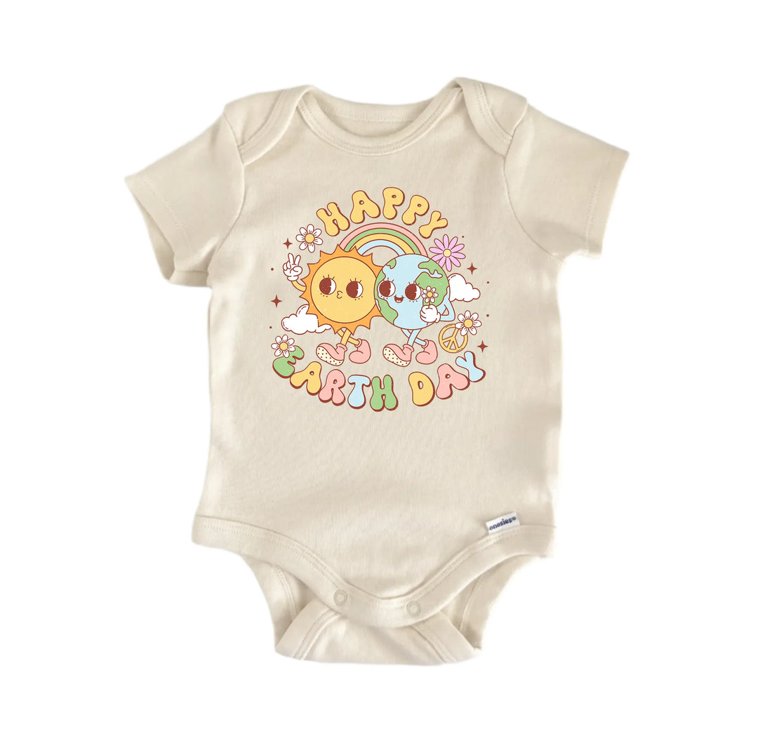 Happy Earth Day -  Baby Boy Girl Clothes Infant Bodysuit Funny Cute Newborn  Funny Cute Onesie® | North Fork Forager LLC