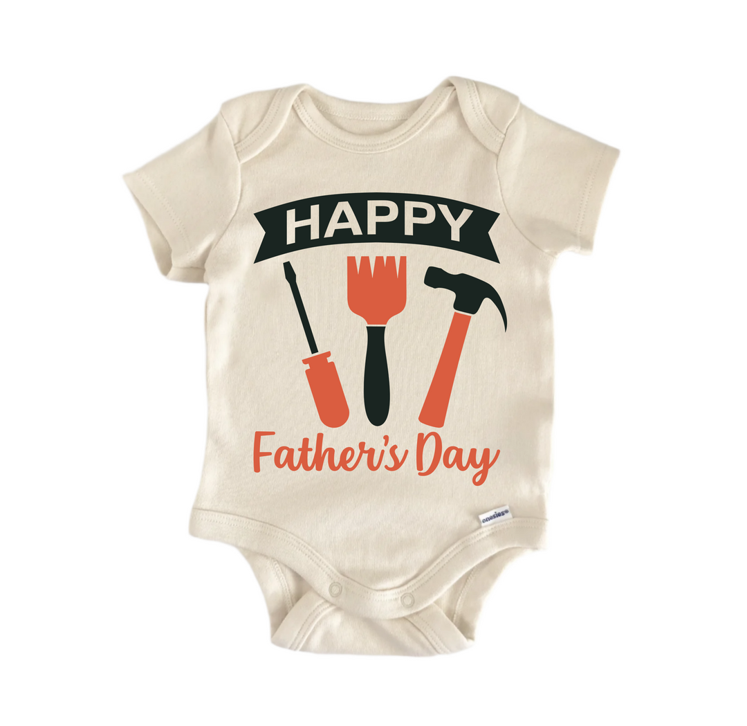 Happy Fathers Day - Baby Boy Girl Clothes  Bodysuit Funny Cute  Funny Cute Onesie® | North Fork Forager LLC