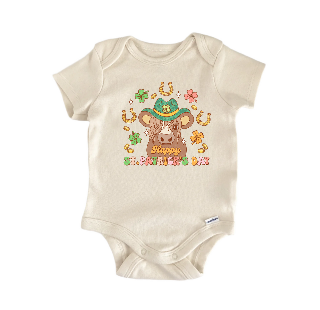 Happy St. Patrick's Day -  Baby Boy Girl Clothes Infant Bodysuit Funny Cute Newborn  Funny Cute Onesie® | North Fork Forager LLC