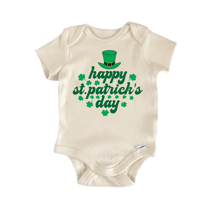 Happy St. Patrick's Day -  Baby Boy Girl Clothes Infant Bodysuit Funny Cute Newborn  Funny Cute Onesie® | North Fork Forager LLC