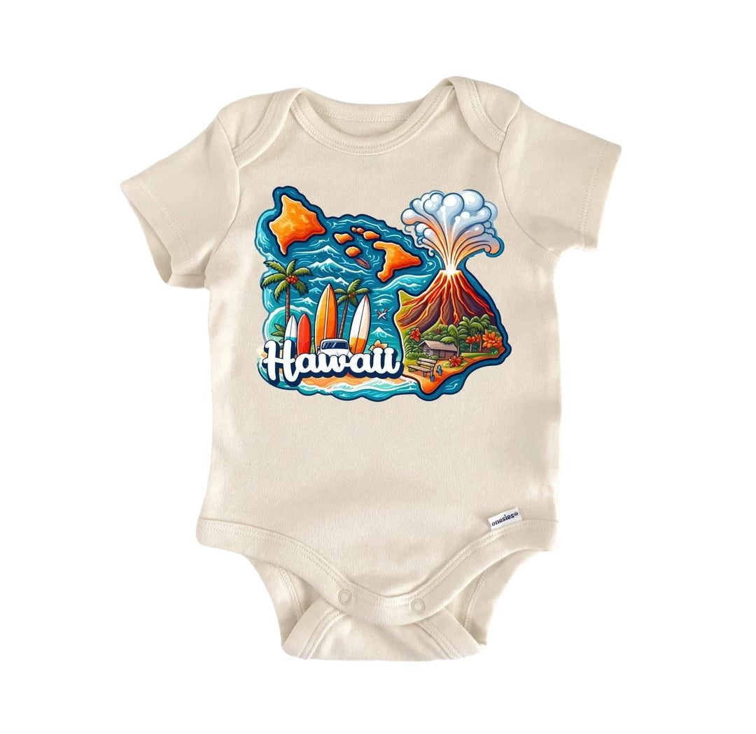 Hawaii Hawaiian Aloha - Baby Boy Girl Clothes Infant Bodysuit Funny Cute Newborn  Funny Cute Onesie® | North Fork Forager LLC