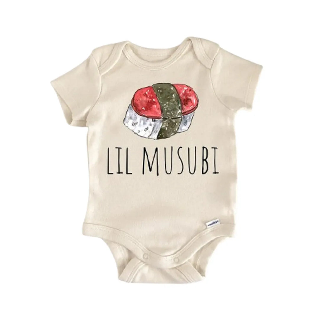 Hawaiian Hawaii Spam Musubi - Baby Boy Girl Clothes Infant Onesie® Funny Cute Newborn GS1  Funny Cute Onesie® | North Fork Forager LLC