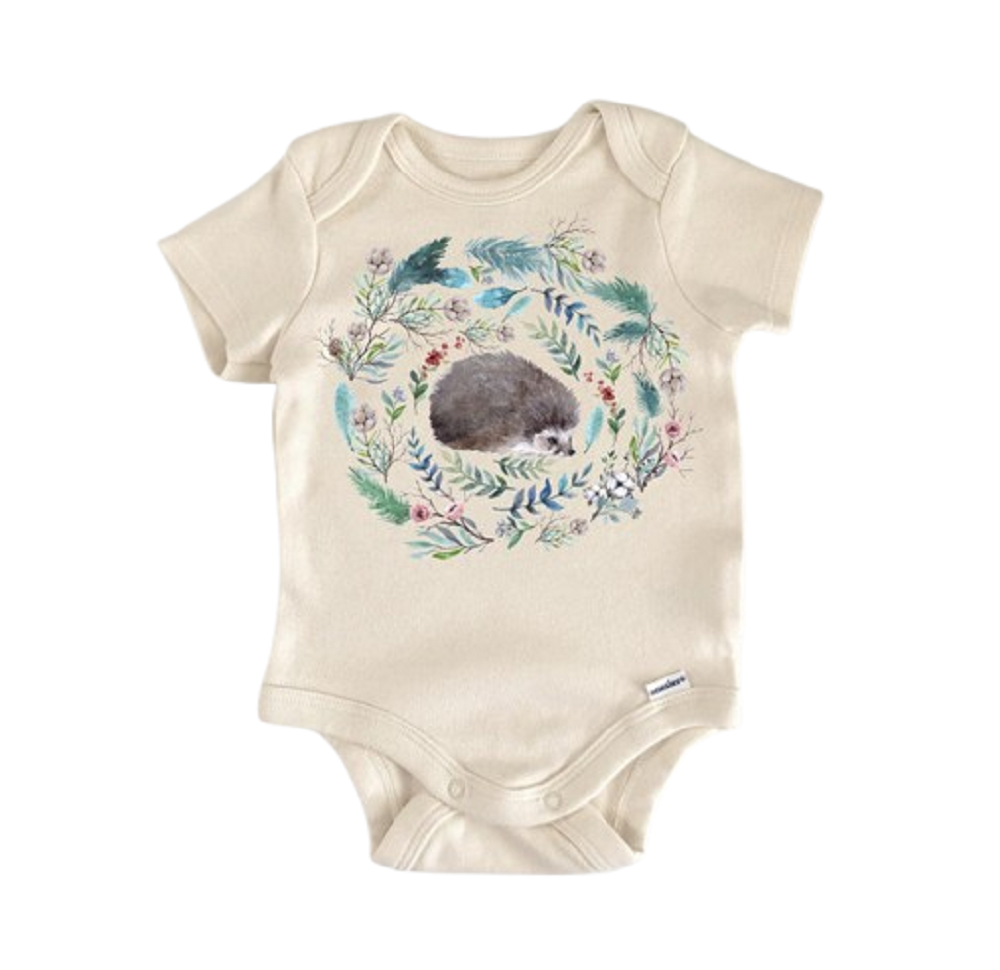 Hedgehog Woodland Animal - Baby Boy Girl Clothes Infant Bodysuit Funny Cute Newborn  Funny Cute Onesie® | North Fork Forager LLC
